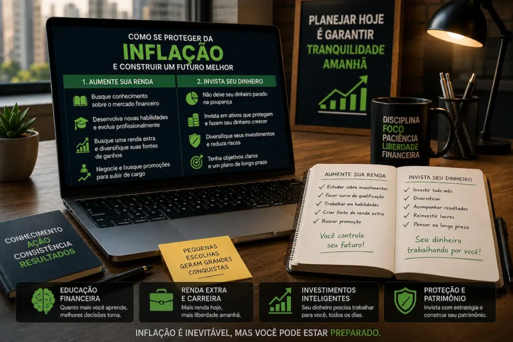 Por que realizar seus sonhos está mais difícil? Notebook apresenta estratégias de educação financeira, renda extra e investimentos contra a inflação.