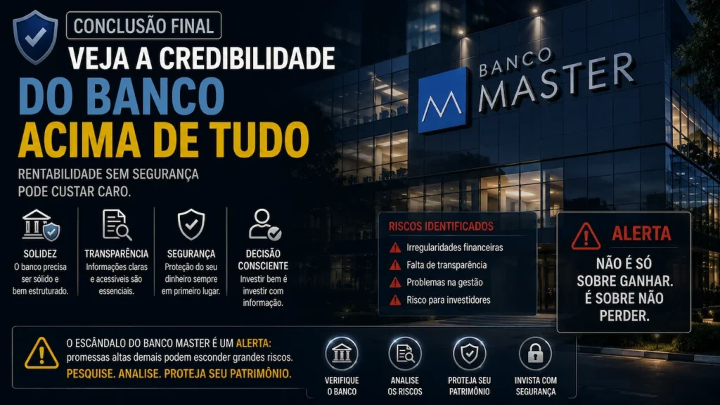 Como Analisar a Saúde Financeira de um Banco Antes de Investir seu Dinheiro Alerta sobre credibilidade bancária: importância de analisar solidez e riscos antes de investir para não perder dinheiro.
