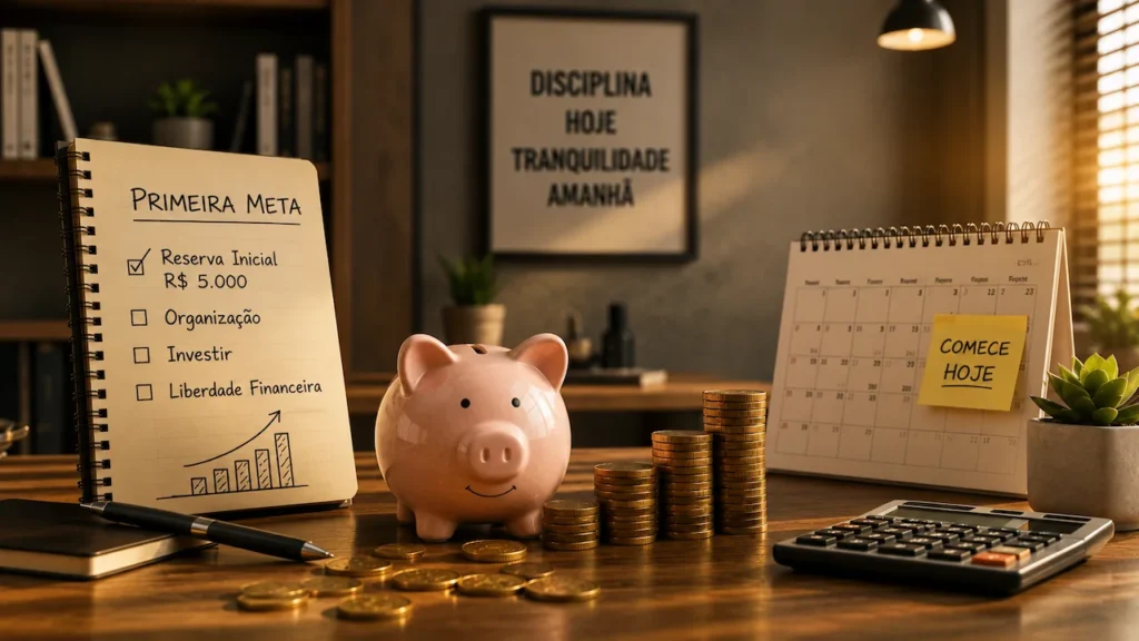 Reserva de Emergência: O Primeiro Passo Inteligente para Começar a Investir Primeira meta para criar uma reserva de emergência com R$ 5 mil e iniciar os investimentos com mais segurança.