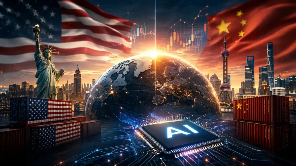 economia global 2026 eua china corrida ia